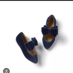 Janie and Jack velvet bow flats
